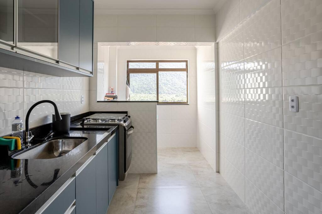 Apartamento Frente Para O Mar 6 Pessoas Com Estacionamento Praia Grande  Bagian luar foto